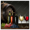 Led Wandbild Wein Trauben Quadrat Produktvorschau Frontal