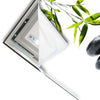 Led Wandbild Weisse Orchidee Zensteine Hochformat Materialvorschau