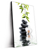 Led Wandbild Weisse Orchidee Zensteine Hochformat Produktvorschau Seitlich