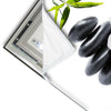 Led Wandbild Weisse Orchidee Zensteine Quadrat Materialvorschau