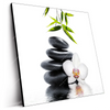 Led Wandbild Weisse Orchidee Zensteine Quadrat Produktvorschau Seitlich
