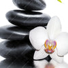 Led Wandbild Weisse Orchidee Zensteine Quadrat Zoom