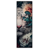 Led Wandbild Weisser Tiger Mit Blauen Augen Zwischen Blumen Schmal Produktvorschau Frontal