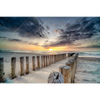 Led Wandbild Wellenbrecher Am Nordseestrand Querformat Motivvorschau