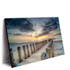 Led Wandbild Wellenbrecher Am Nordseestrand Querformat Produktvorschau Seitlich