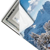 Led Wandbild Winteridylle In Den Bergen Hochformat Materialvorschau