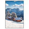 Led Wandbild Winteridylle In Den Bergen Hochformat Produktvorschau Frontal