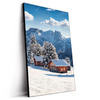Led Wandbild Winteridylle In Den Bergen Hochformat Produktvorschau Seitlich