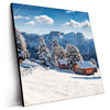 Led Wandbild Winteridylle In Den Bergen Quadrat Produktvorschau Seitlich