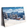 Led Wandbild Winteridylle In Den Bergen Querformat Produktvorschau Seitlich