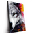 Led Wandbild Wolf Mit Bunten Farbspritzern Hochformat Produktvorschau Seitlich