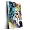 Led Wandbild Wolf Mit Bunten Farbspritzern No 2 Hochformat Produktvorschau Seitlich