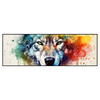 Led Wandbild Wolf Mit Bunten Farbspritzern No 2 Panorama Produktvorschau Frontal