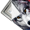 Led Wandbild Wolf Mit Bunten Farbspritzern Querformat Materialvorschau