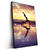 Led Wandbild Yoga Am Lila Strand Hochformat Produktvorschau Seitlich