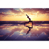 Led Wandbild Yoga Am Lila Strand Querformat Motivvorschau