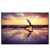 Led Wandbild Yoga Am Lila Strand Querformat Produktvorschau Frontal