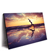 Led Wandbild Yoga Am Lila Strand Querformat Produktvorschau Seitlich