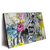 Led Wandbild Zebra Blumen Querformat Produktvorschau Seitlich