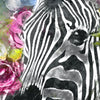 Led Wandbild Zebra Blumen Querformat Zoom