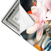 Led Wandbild Zen Steine Mit Blumen Hochformat Materialvorschau