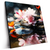 Led Wandbild Zen Steine Mit Blumen Quadrat Produktvorschau Seitlich