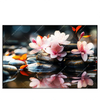 Led Wandbild Zen Steine Mit Blumen Querformat Produktvorschau Frontal