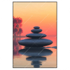 Led Wandbild Zen Steine Sonnenuntergang Hochformat Produktvorschau Frontal