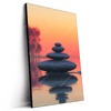 Led Wandbild Zen Steine Sonnenuntergang Hochformat Produktvorschau Seitlich