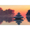 Led Wandbild Zen Steine Sonnenuntergang Querformat Motivvorschau