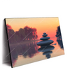 Led Wandbild Zen Steine Sonnenuntergang Querformat Produktvorschau Seitlich