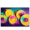 Led Wandbild Zitronen Neon Farbe Querformat Produktvorschau Frontal