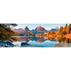 Textil Ersatzdruck Abendszene Mit Bergen Und See Panorama Motivvorschau