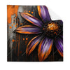 Textil Ersatzdruck Abstrakte Blume In Orange Lila Quadrat Produktvorschau Frontal