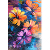 Textil Ersatzdruck Abstrakte Blumenpracht Hochformat Motivvorschau