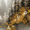 Textil Ersatzdruck Abstrakte Tannen Panorama Zoom