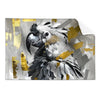 Textil Ersatzdruck Abstrakter Papagei Mit Gold Querformat Produktvorschau Frontal