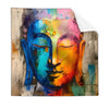 Textil Ersatzdruck Abstraktes Buddha Gesicht Quadrat Produktvorschau Frontal