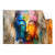 Textil Ersatzdruck Abstraktes Buddha Gesicht Querformat Produktvorschau Frontal