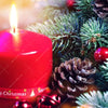 Textil Ersatzdruck Adventskerze Mit Weihnachtsschmuck Quadrat Zoom