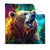 Textil Ersatzdruck Baer In Neonfarben Quadrat Produktvorschau Frontal