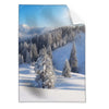 Textil Ersatzdruck Berge Und Waelder In Schnee Hochformat Produktvorschau Frontal