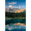Textil Ersatzdruck Bergsee Im Wald Hochformat Motivvorschau