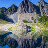 Textil Ersatzdruck Bergsee In Amerika Schmal Zoom