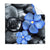 Textil Ersatzdruck Blaue Blume Graue Steine Quadrat Produktvorschau Frontal