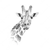 Textil Ersatzdruck Bleistiftzeichnung Giraffe Hochformat Motivvorschau