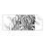 Textil Ersatzdruck Bleistiftzeichnung Zebra Panorama Produktvorschau Frontal
