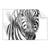 Textil Ersatzdruck Bleistiftzeichnung Zebra Querformat Produktvorschau Frontal