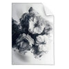 Textil Ersatzdruck Blumen Im Schwarzen Farbnebel Hochformat Produktvorschau Frontal