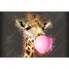 Textil Ersatzdruck Bubble Gum Giraffe Querformat Motivvorschau